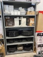 Shelving Unit of Assorted Kitchen Items