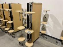 Mobile Folding Cafeteria Table