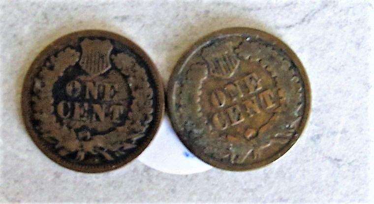 1864, 1879, 1880 Indian Head Cents- All G