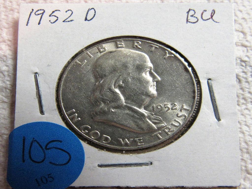 1952-D Franklin Half Dollar Gem BU