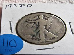 1938-D Walking Half Dollar