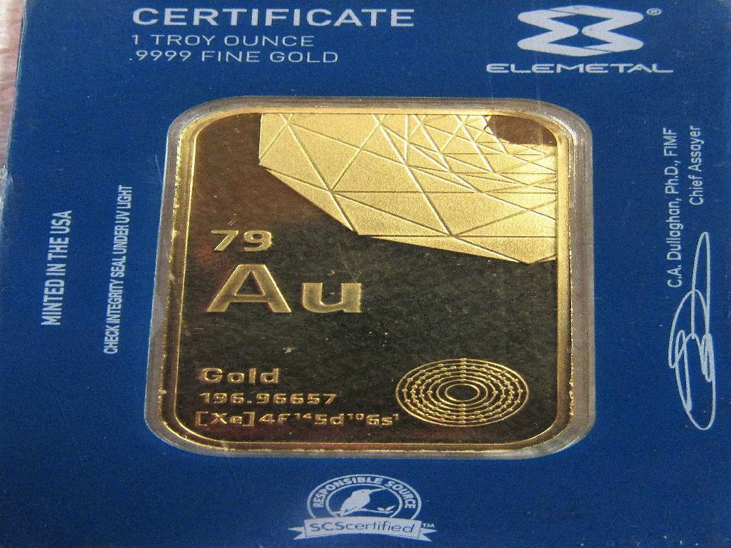 1 OZ ELEMETALGOLD BAR    16-13374