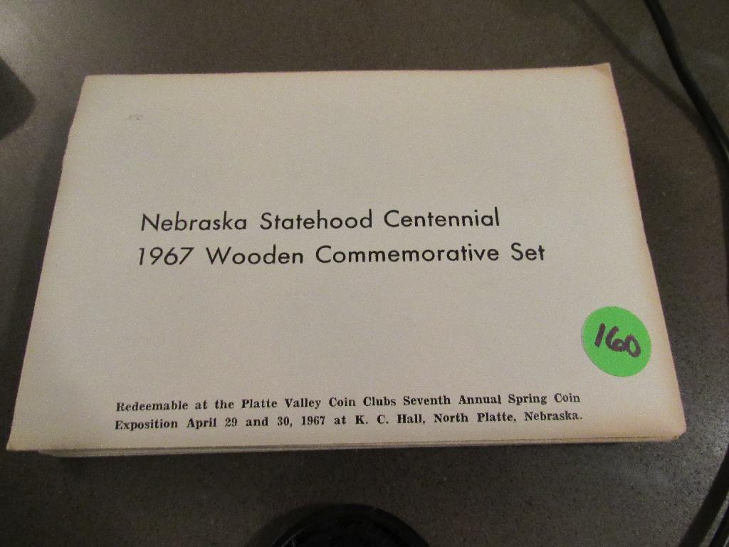 5 NE Statehood Cent 1967 Wooden Comm Set