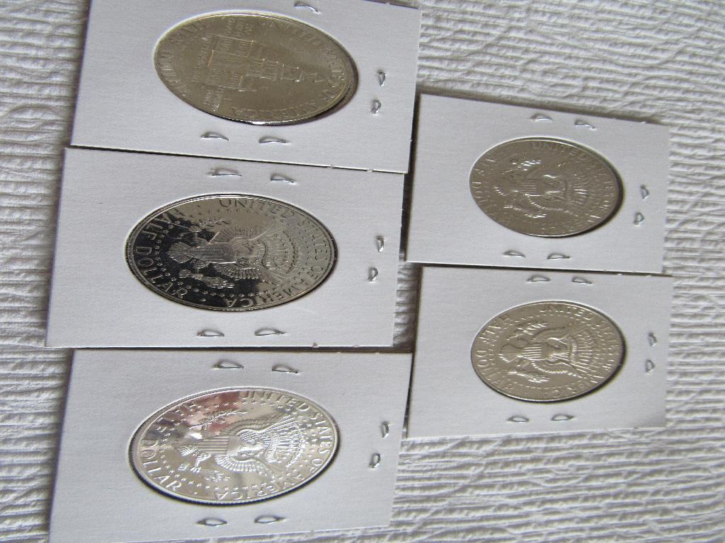 (5) Silver Kennedy Half Dollars