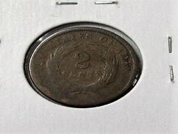 1866 XF 2 Cent Piece