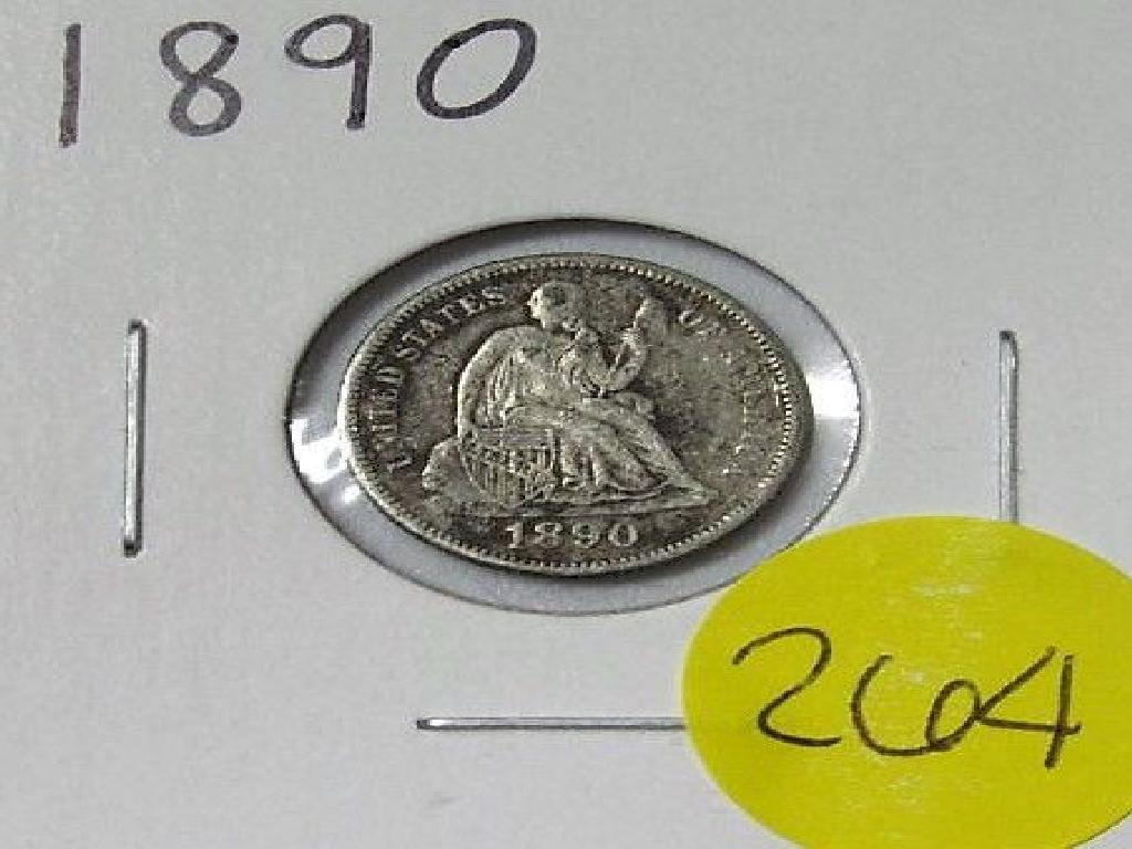 1890 Seated Liberty Dime