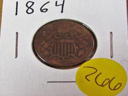 1864 2 Piece Cent