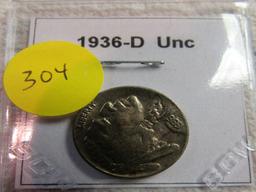 1936-D Buffalo Nickel