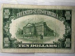 1934 C $10 Silver Certificate