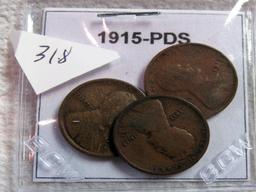 1915-PDS Lincoln Cent