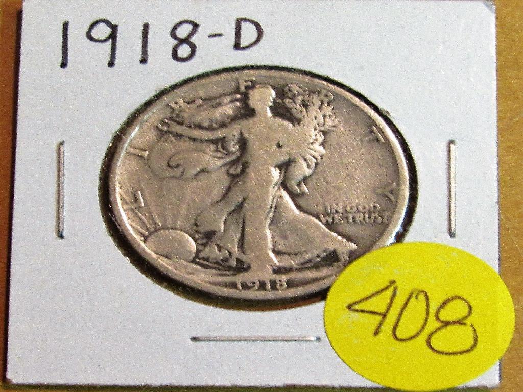 1918-D Walking Liberty Half Dollar