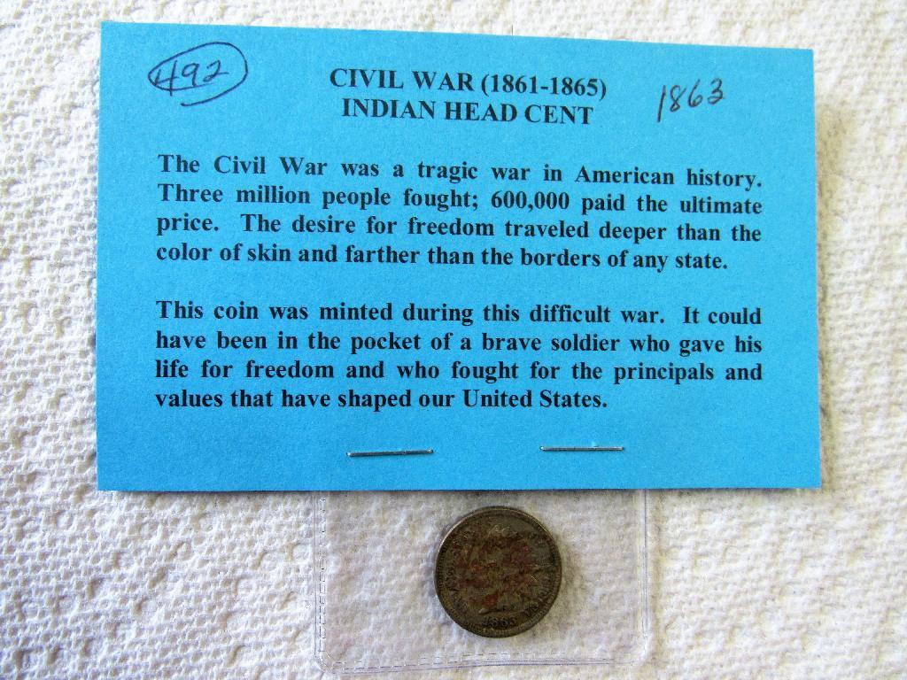 Civil War Penny 1863
