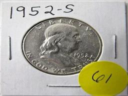 1952-S Franklin Half Dollar