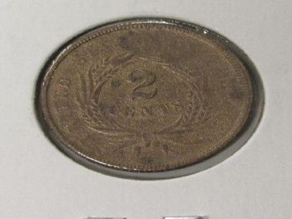 1864 Complete Rotated Die 1864 2 Cent Piece