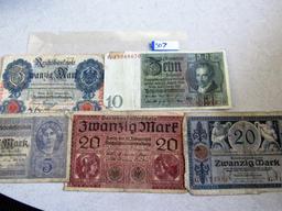 German Notes Dating back to 1914