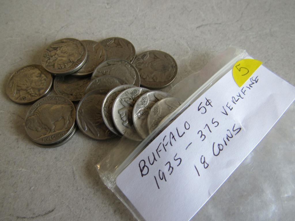 1935-1937-S Buffalo Nickels