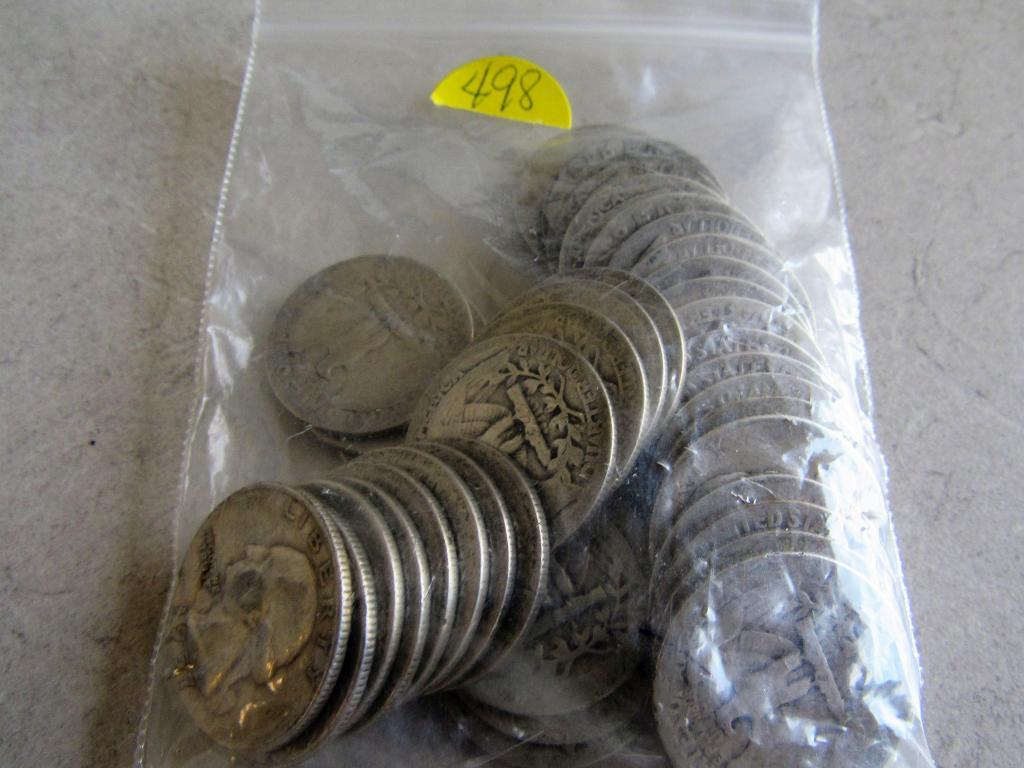 $9.25 Face Value 1930's, '40's, '50's Washington Quarters