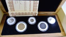 Wooden Boxed Coin Set