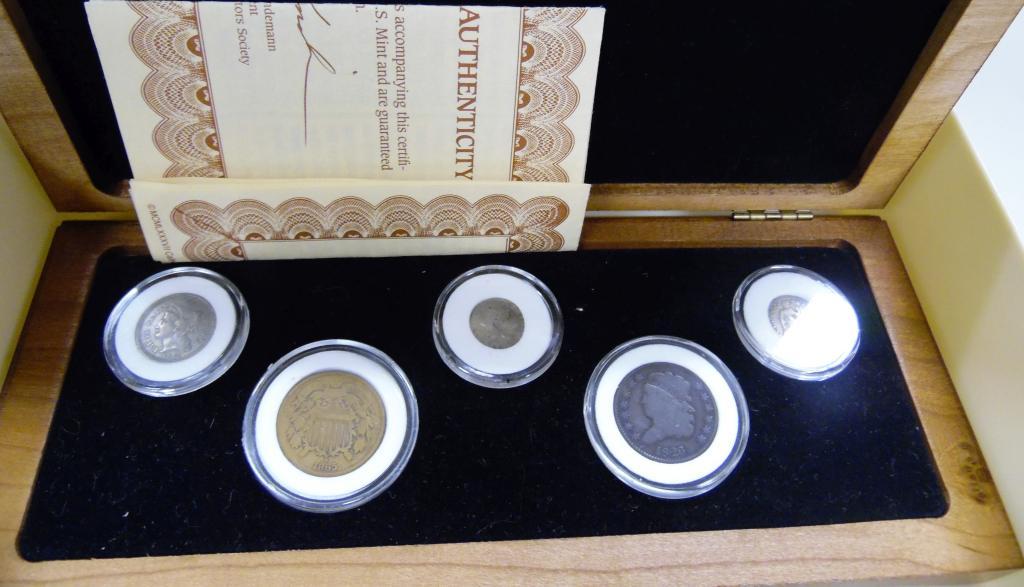 Wooden Boxed Coin Set