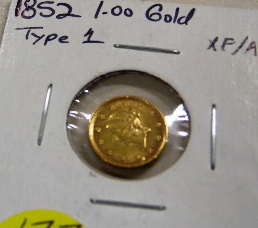 1852 $1.00 Gold Piece