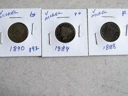 Lot of 3 V Nickels