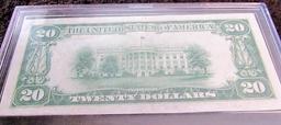 1929 1st National Bank of Wilcox, NE $20.00 Note