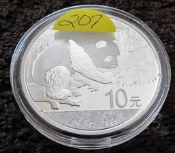 2016  Panda 1 Oz. Silver Round