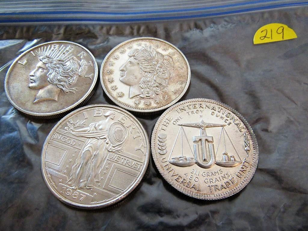 4 1 Oz. Silver Rounds