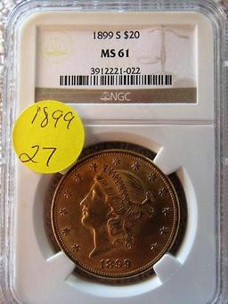 1899 $20.00 Gold Liberty