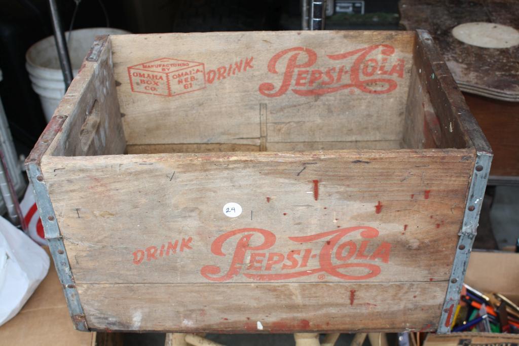 Antique Wood Pepsi Cola Box