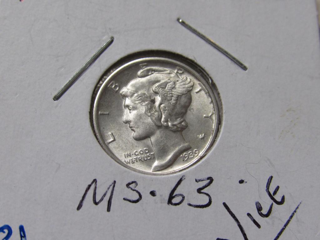 1939D Mercury Dime