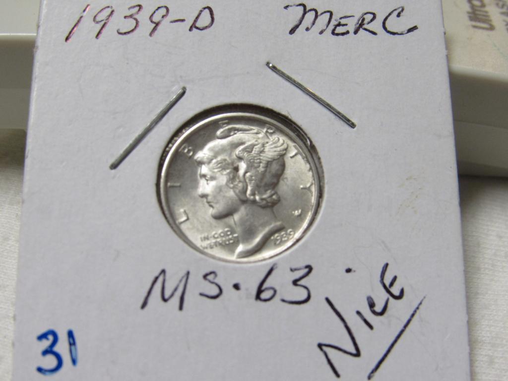 1939D Mercury Dime