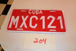 Cuban License Plate