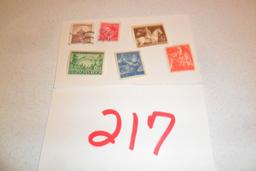 Lot of 6 WWII Nazi Stamps