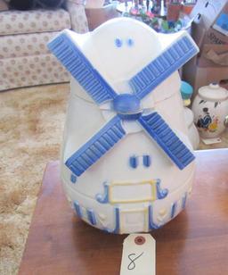 Windmill cookie jar