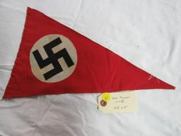 Nazi Pennant WWII 14 1/2" x 9"