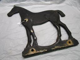 Vintage Cast Iron Windmill Weight Horse