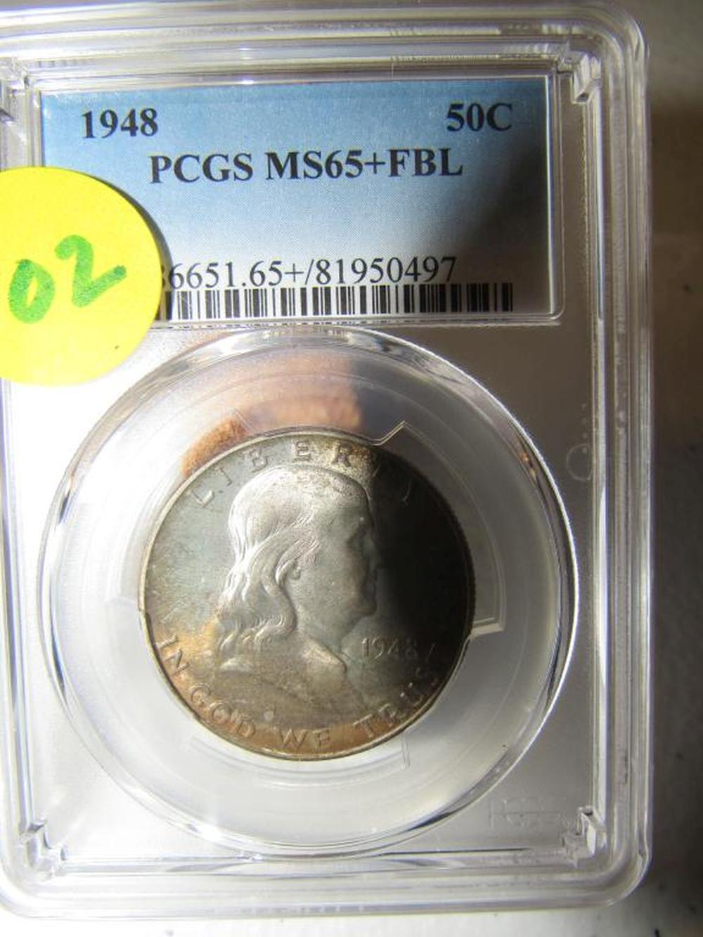 1948 WALKING LIBERTY HALF PCGS MS65PLUSFBL