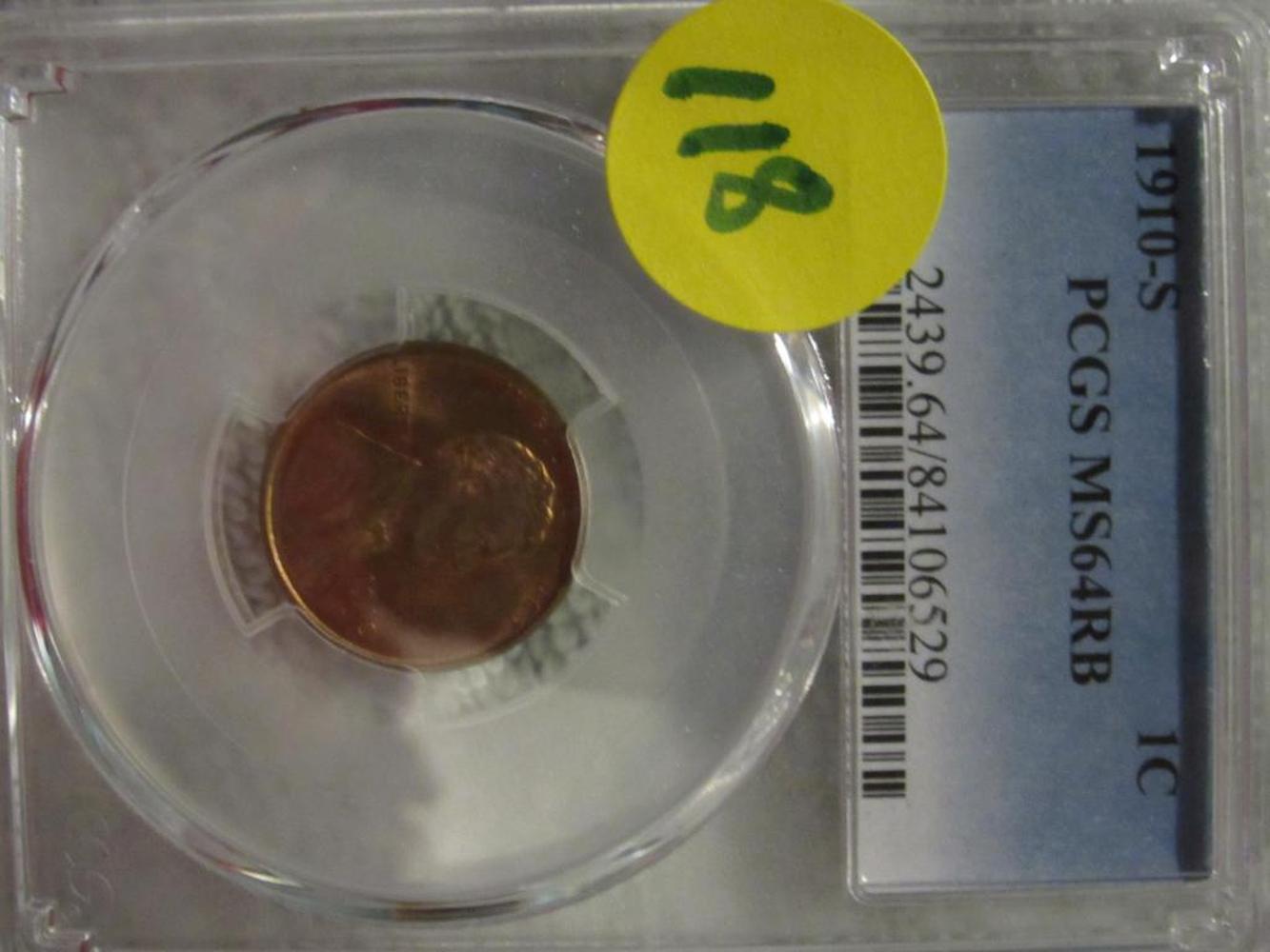 1910S CENT PCGS MS64RB