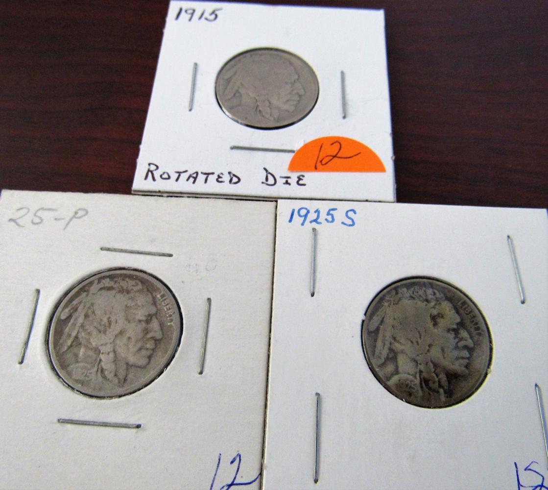 1915, 25, 25-S Buffalo Nickels