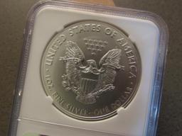 2018 W SILVER EAGLE NGC MS70