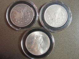 1881S,1921D,1922 SILVER DOLLARS
