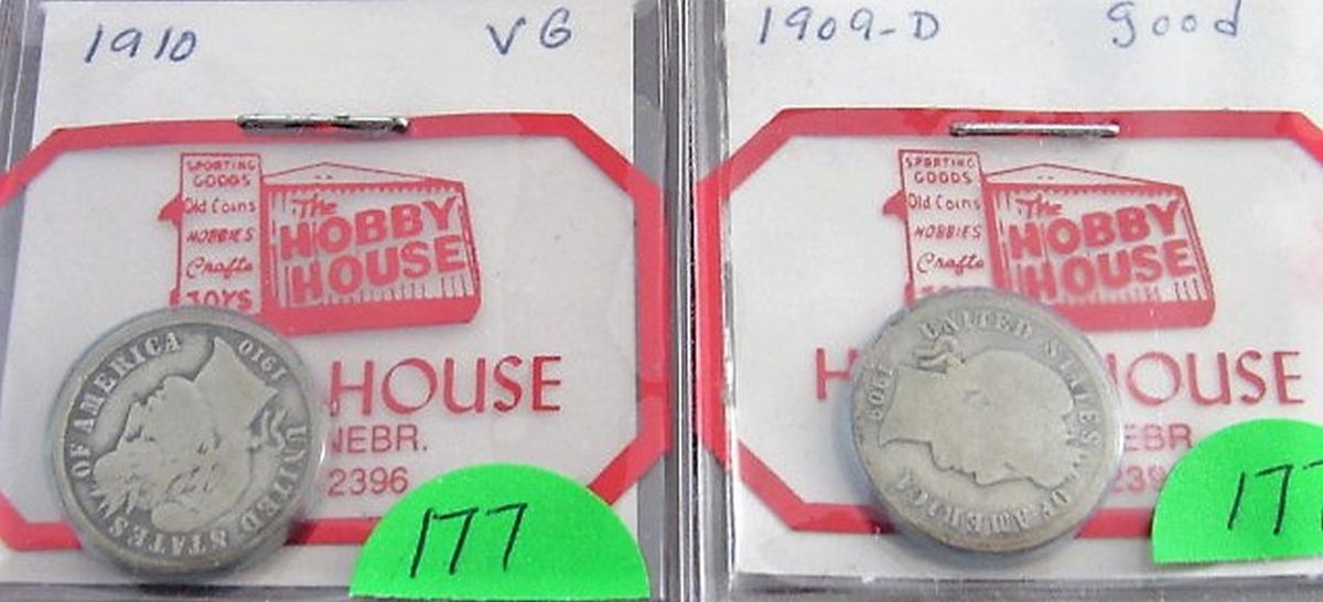 1909-D, 1910 Barber Dimes