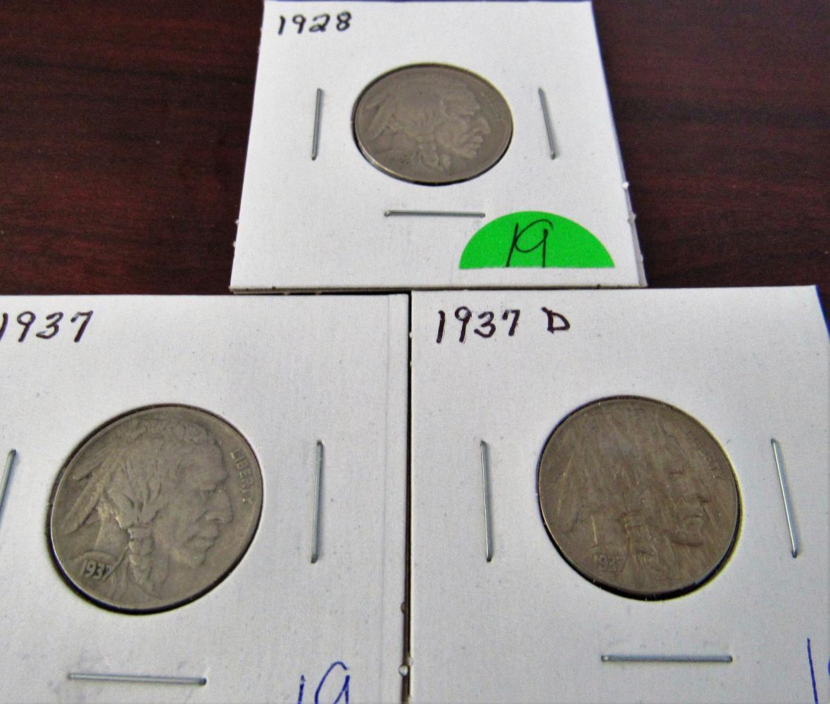 1928, 37, 37-D Buffalo Nickels