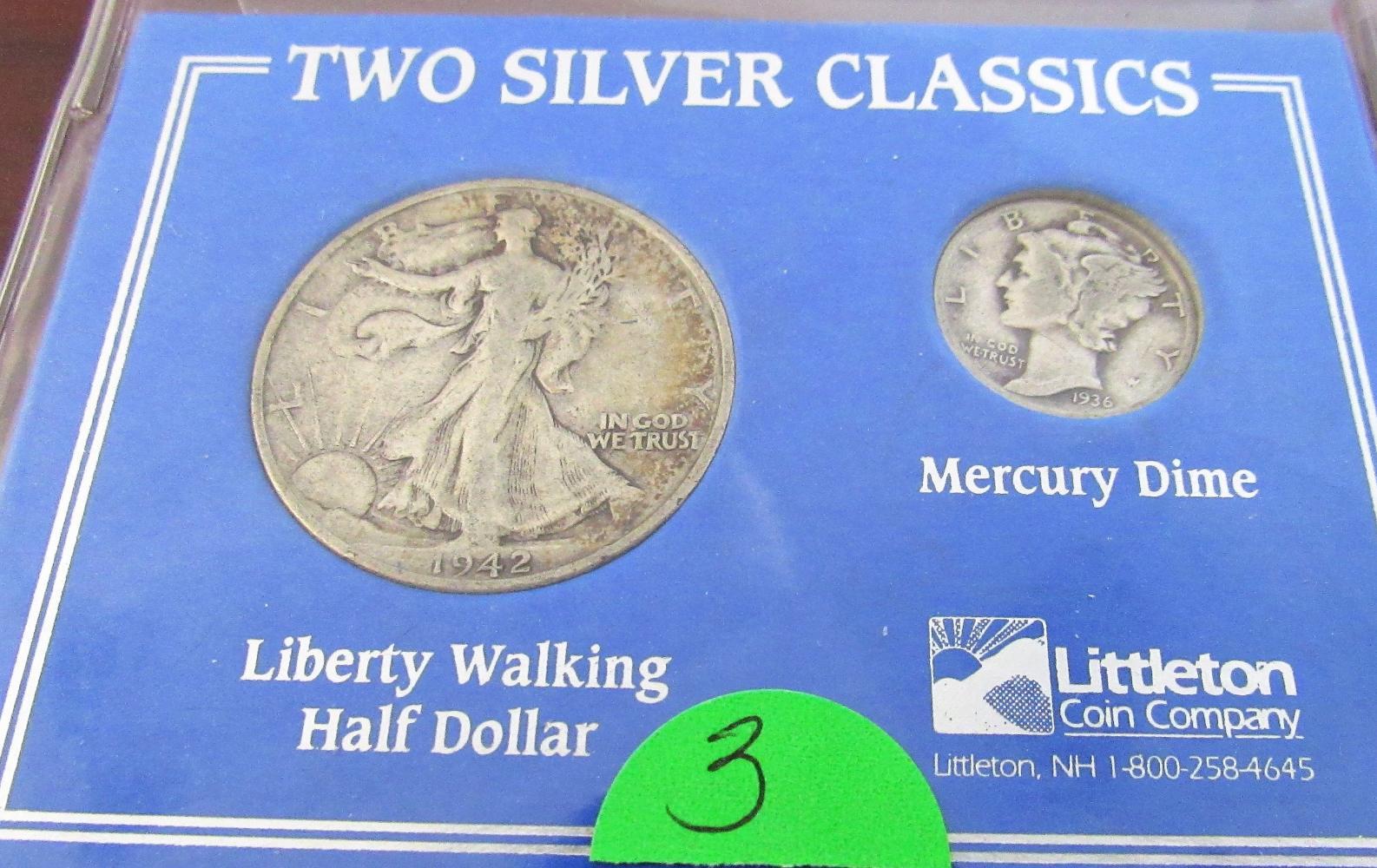 1942-S Half Dollar, 1936 Dime