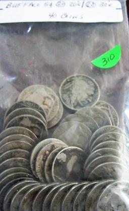 Bag of 40 Buffalo Nickels