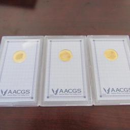 Set of 3 2003-S, '04-S, '05-S SBA Dollar Coins AACGS