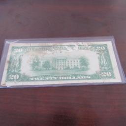 1929 $20.00 National Currency