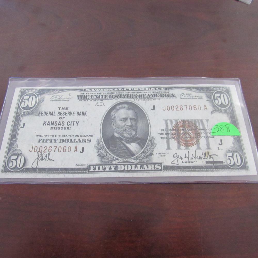 1929 $50.00 National Currency