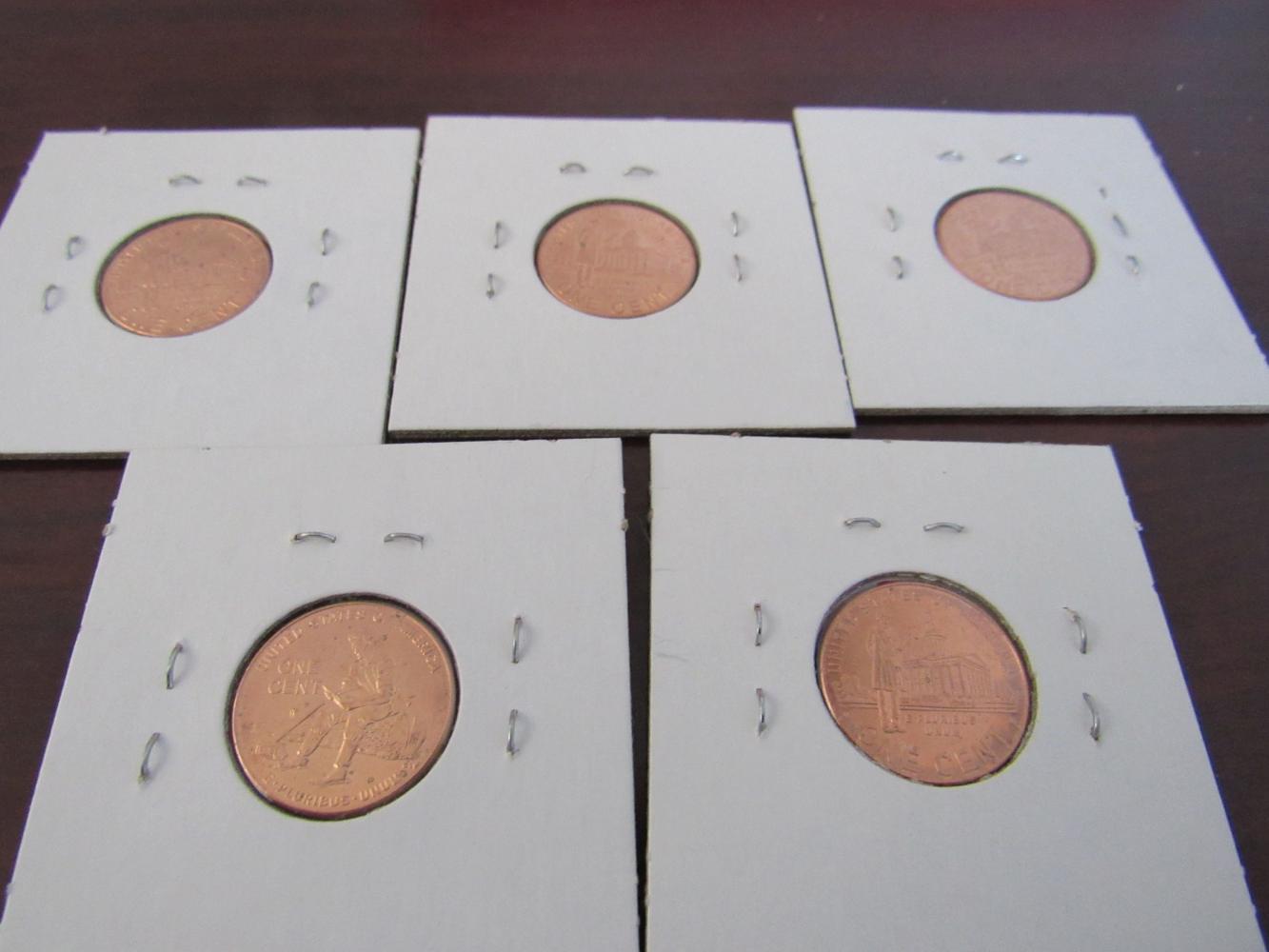 Lot of 5 2009 Lincoln Cents